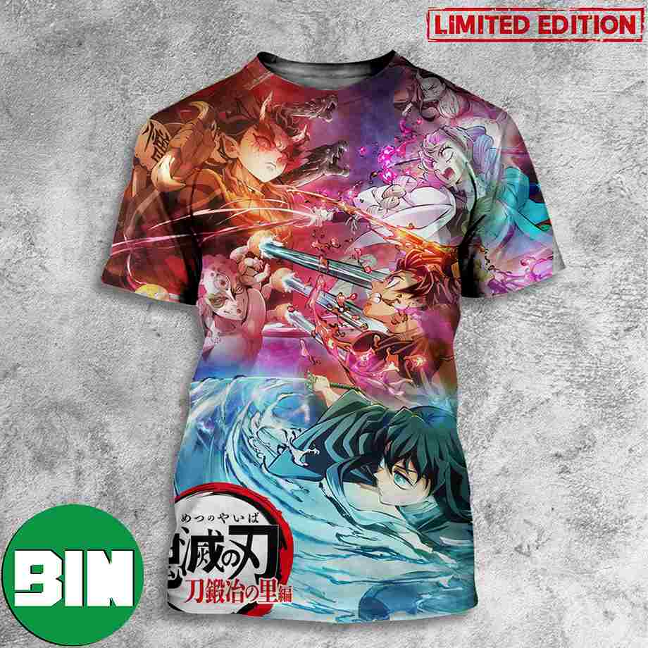 Demon Slayer Kimetsu No Yaiba Swordsmith Village Arc 3D T-Shirt Demon Slayer Kimetsu No Yaiba Swordsmith Village Arc 3D T-Shirt