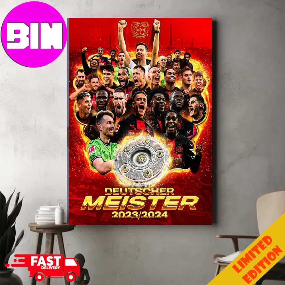Deutscher Meister SVB 2024 Is Bayer Leverkusen Congratulations Bayer 04 Leverkusen Champions Bundesliga Home Decor Poster Canvas Deutscher Meister SVB 2024 Is Bayer Leverkusen Congratulations Bayer 04 Leverkusen Champions Bundesliga Home Decor Poster Canvas
