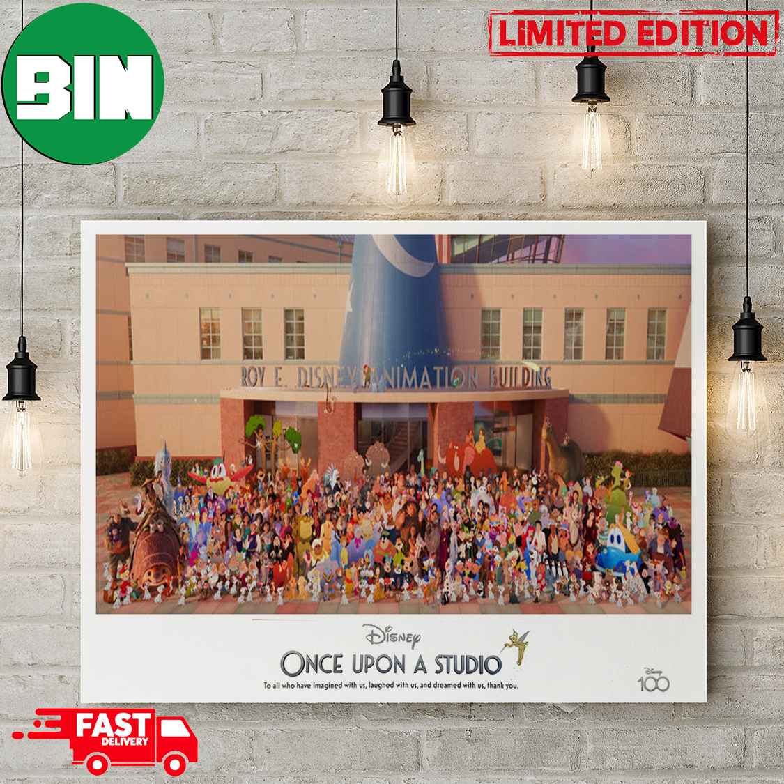 Disney?s 100th Anniversary Class Photo Cast Member Exclusive Lithograph Assemble Once Upon A Studio Poster Canvas Disney?s 100th Anniversary Class Photo Cast Member Exclusive Lithograph Assemble Once Upon A Studio Poster Canvas