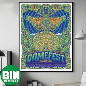 Domefest Psychedelic Butterfly Mushroom Graphic at ACE Adventure Resort in New River Gorge West Virginia August 6 8 2026 Tour Poster Music Wall Art Concert Souvenir