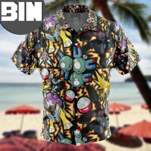 Electric Type Pokemon Pokemon Anime Hawaiian Shirt