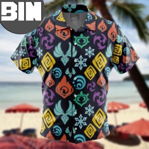 Elemental Visions Genshin Impact Anime Hawaiian Shirt