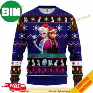 Elsa And Anna Princess Frozen Disney Tree Chirstmas Ugly Sweater For Men And Women