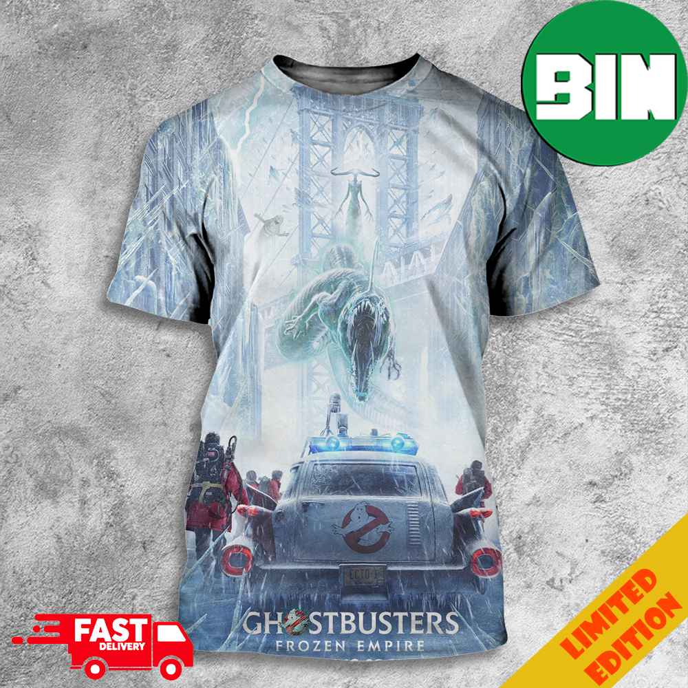 First Poster For Ghostbusters Frozen Empire In Theaters On March 29 2024 3D T-Shirt First Poster For Ghostbusters Frozen Empire In Theaters On March 29 2024 3D T-Shirt