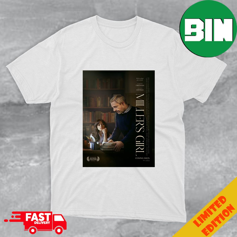 First Poster For Miller’s Girl Starring Jenna Ortega and Martin Freeman T-Shirt First Poster For Miller’s Girl Starring Jenna Ortega and Martin Freeman T-Shirt