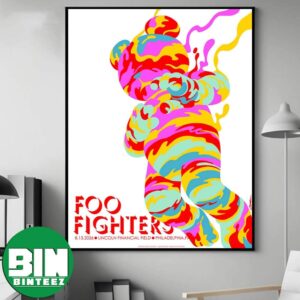 Foo Fighters On August 13 2026 Tonight Show Poster At Lincoln Financial Field In Philadelphia Pennsylvania Take Cover Tour 2026 Poster Canvas
