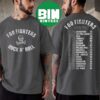 Foo Fighters Retro Skeleton Tour 2026 Tee US Tour Dates Two Sided Charcoal T-Shirt
