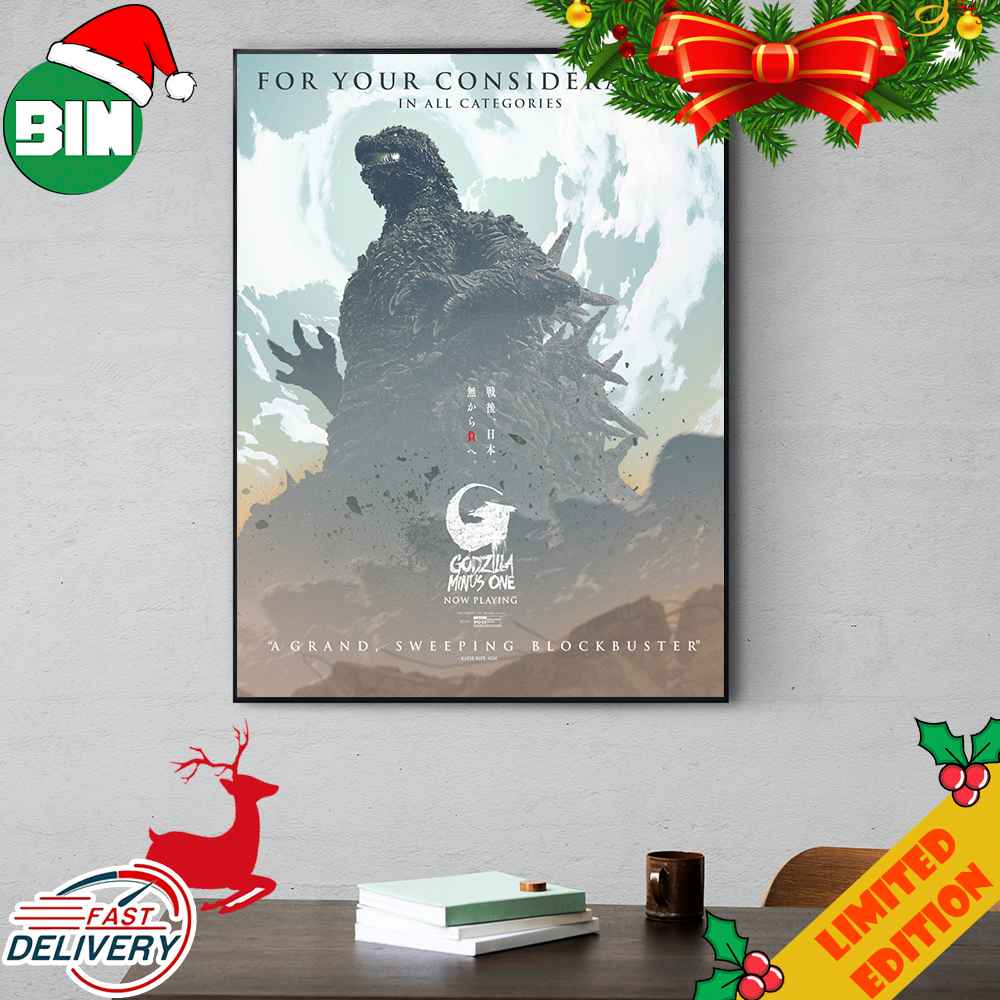 For Your Consideration In All Categories Godzilla Minus One Poster A Grand Sweeping Blockbuster Poster Canvas For Your Consideration In All Categories Godzilla Minus One Poster A Grand Sweeping Blockbuster Poster Canvas