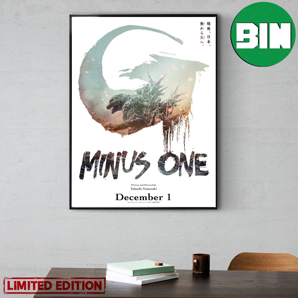 Godzilla Minus One By Takashi Yamazaki December 1 New Poster Canvas Godzilla Minus One By Takashi Yamazaki December 1 New Poster Canvas