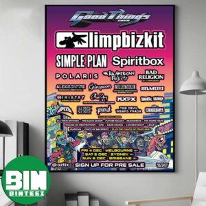 Good Things Festival 2026 In Melbourne Sydney And Brisbane Poster Lineup For December 4-6 2026 Home Decor Poster Canvas