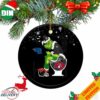 Grinch Santa New York Giants Sitting On Toilet Christmas Ornament