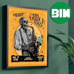 Guns N Roses Event Poster At Morton Amphitheater In Kansas City MO On August 19 2026 Home Decor Poster Canvas