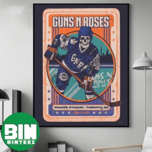 Guns N Roses Toronto ON 2026 Poster Cover Toronto Maple Leafs NHL On August 5 2026 At Rogers Stadium Home Decor Poster Canvas