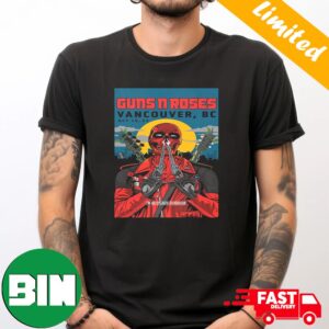 Guns N Roses Vancouver 2023 At BC Place Stadium October 16 Deadpool Skull Style American Tour T-Shirt