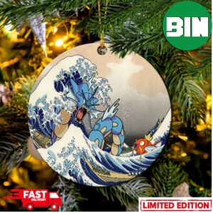 Gyarados Magikarp The Great Wave Pokemon Perfect Gift For Holiday Ornament