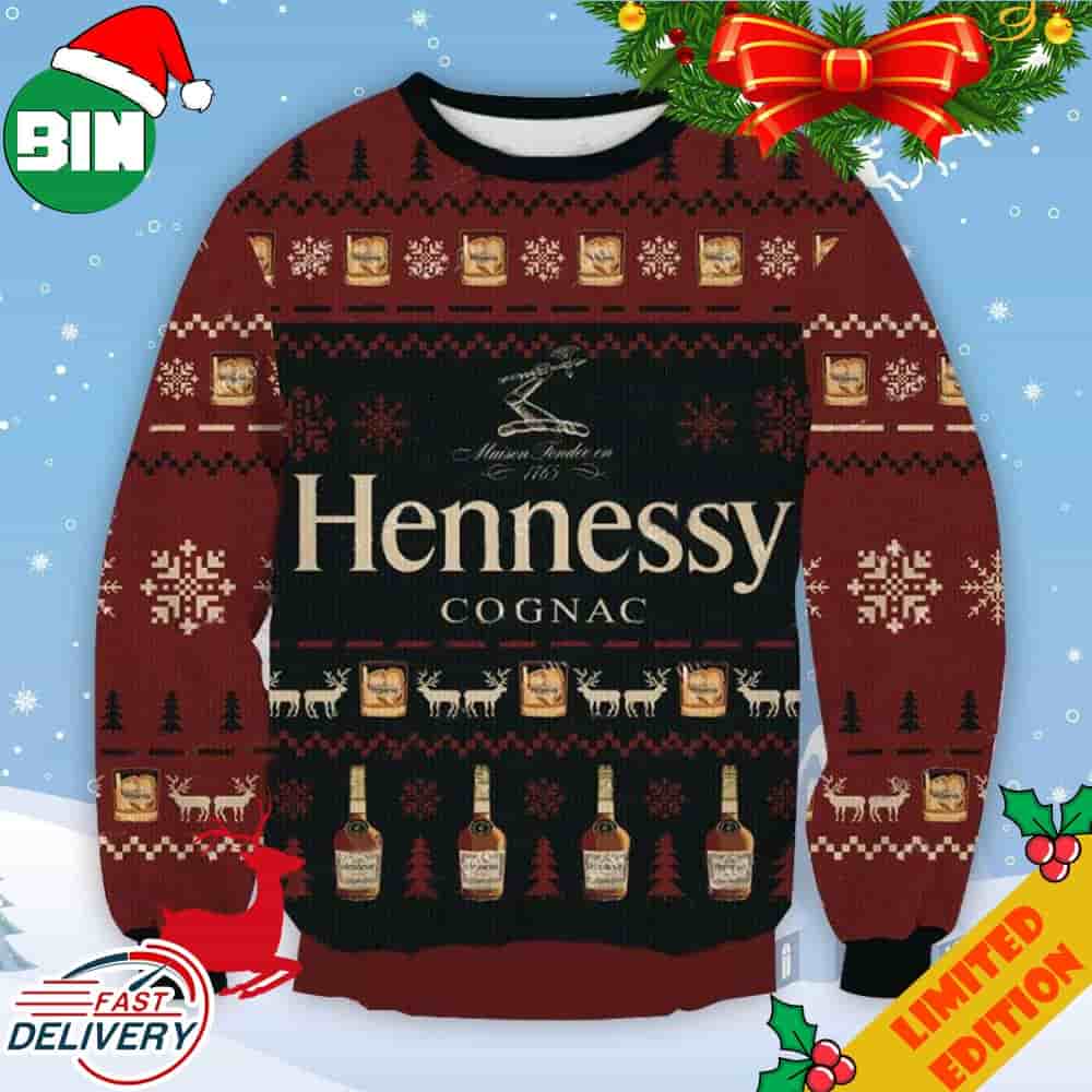 Hennessy Cognac Ugly Christmas Sweater For Men And Women Hennessy Cognac Ugly Christmas Sweater For Men And Women