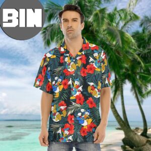 Hibiscus Donald Duck Disney Tropical Shirt Hawaiian Shirt