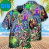 Hippie Funny Santa Claus Christmas Tropical Hawaiian Shirt