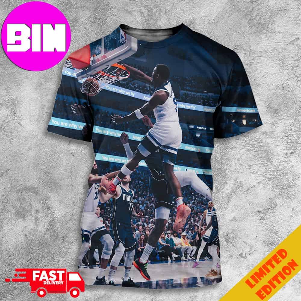Iconic NBA Best Moment 2024 Poster Anthony Edwards Slam Dunk Frame It In Battle Minnesota Timberwolves vs Dallas Mavericks All Over Print Unisex T-Shirt Iconic NBA Best Moment 2024 Poster Anthony Edwards Slam Dunk Frame It In Battle Minnesota Timberwolves vs Dallas Mavericks All Over Print Unisex T-Shirt