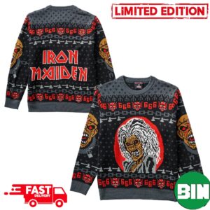 Iron Maiden 666 Logo Christmas 2023 For Fans Xmas Ugly Sweater