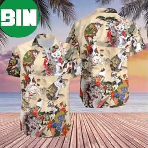 Japanese Cat Tattoo Funny Anime Summer Hawaiian Shirt