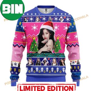 Jennie Black Pink Band Merry Xmas Santa Funny Ugly Christmas Sweater