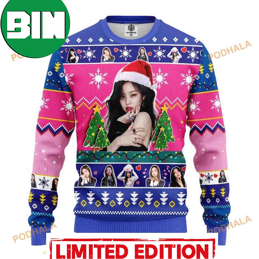 Jennie Black Pink Band Merry Xmas Santa Funny Ugly Christmas Sweater Jennie Black Pink Band Merry Xmas Santa Funny Ugly Christmas Sweater