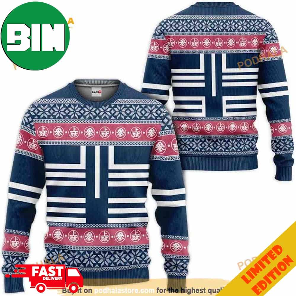 Kimetsu No Yaiba Demon Slayer Akaza Ugly Anime Christmas Sweater Kimetsu No Yaiba Demon Slayer Akaza Ugly Anime Christmas Sweater