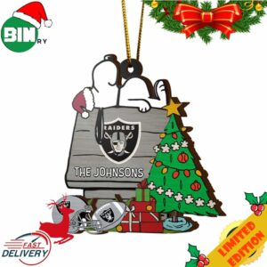 Las Vegas Raiders Snoopy NFL Sport Ornament Custom Name