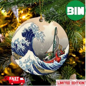 Legend Of Zelda The Great Wave Japan Perfect Gift For Holiday Ornament