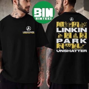 Linkin Park UNSHATTER 2026 The Hardest Part Of Ending Is Starting Again Black Tee Two Sided Print T-Shirt