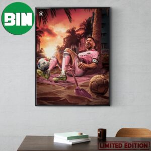 Lionel Messi Relax In Inter Miami CF Home Decor Poster Canvas