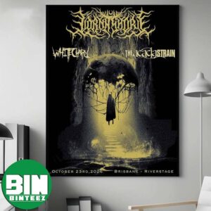 Lorna Shore at Riverstage in Brisbane Australia October 23 2026 Dark Cloaked Figure Graphic Tour Poster Band Tour Merch Music Wall Decor