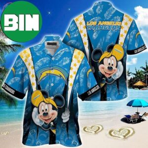 Los Angeles Chargers Mickey Mouse Summer Hawaiian Shirt