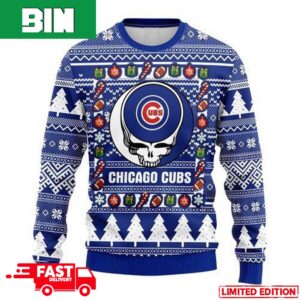 MLB Chicago Cubs Grateful Dead For Holiday 2023 Xmas Gift For Men And Women Funny Ugly Sweater