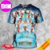 Manchester City Is Champions Of Europe Congrats Winner UEFA Champions League 2023 3D T-Shirt
