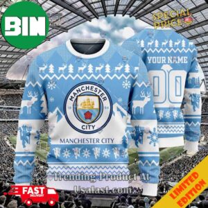 Manchester City Personalized 3D Ugly Christmas Sweater For Men And Women
