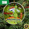 Merry Christmas Detroit Lions NFL Funny Grinch Xmas Gift Tree Decorations Ornament