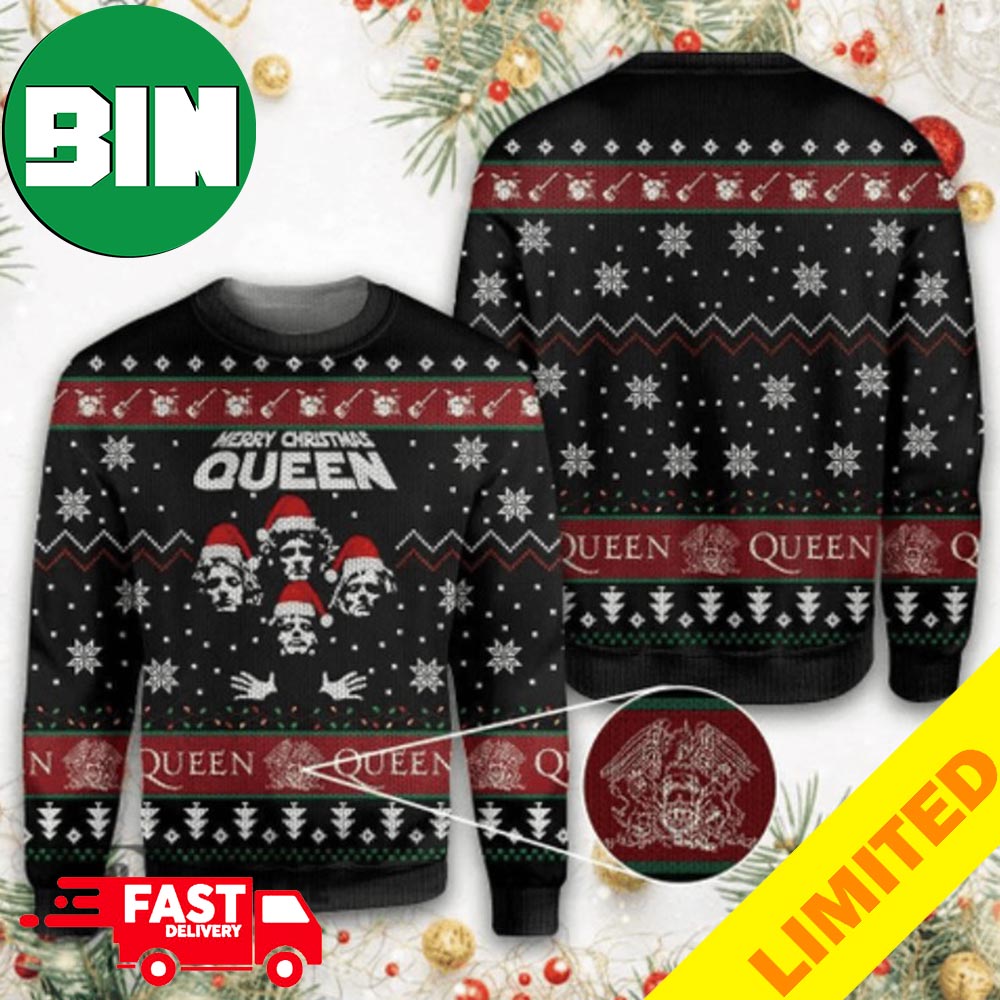 Merry Christmas Queen Rock Band 2023 Holiday Gift Ugly Sweater Merry Christmas Queen Rock Band 2023 Holiday Gift Ugly Sweater