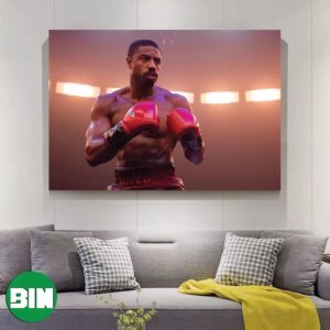 Michael B Jordan Creed 3 Fight Scence Poster-Canvas