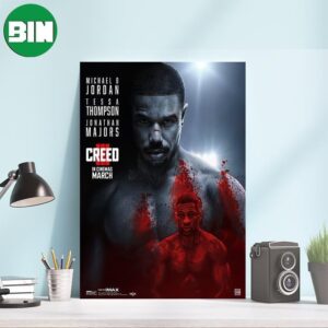 Michael B Jordan x Tessa Thompson x Jonathan Majors Creed 3 In Cinemas March Canvas-Poster