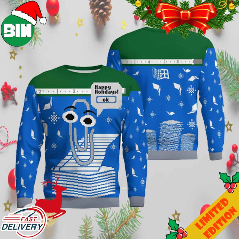 Microsoft Happy Holidays Ugly Christmas Sweater 2023 Microsoft Happy Holidays Ugly Christmas Sweater 2023