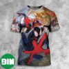 Miles Morales Gwen Stacy And Spider Cat Spider Man Across The Spider Verse Manga Style 3D T-Shirt