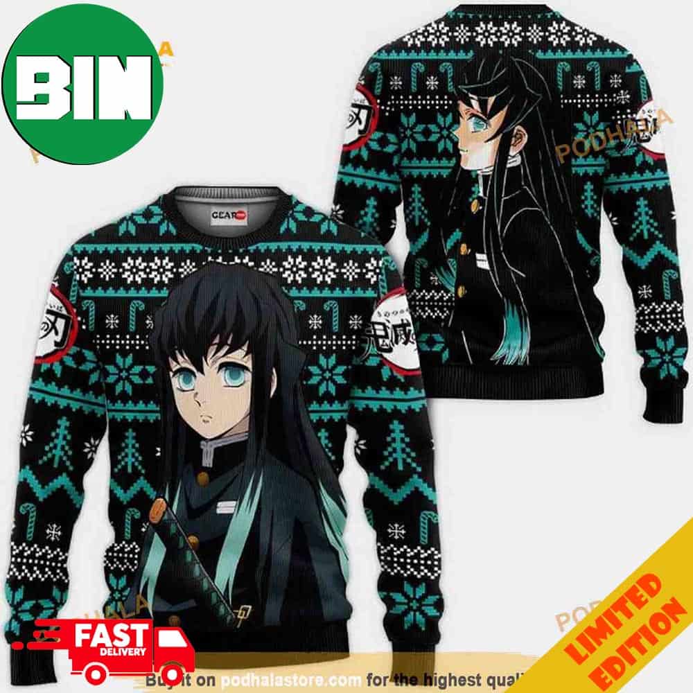 Muichiro Anime Kimetsu Xmas Ugly Christmas Sweater Muichiro Anime Kimetsu Xmas Ugly Christmas Sweater