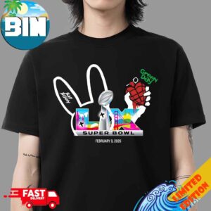 NFL Super Bowl LX 2026 T-Shirt ? Bad Bunny & Green Day Opening & Halftime Show Logo Tee