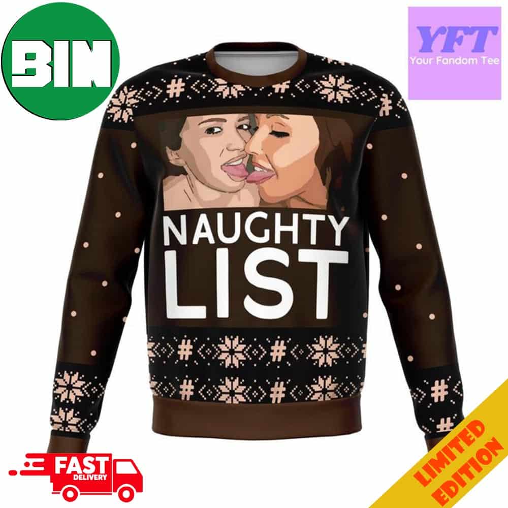 Naughty Wish List Funny Ugly Christmas Sweater Naughty Wish List Funny Ugly Christmas Sweater