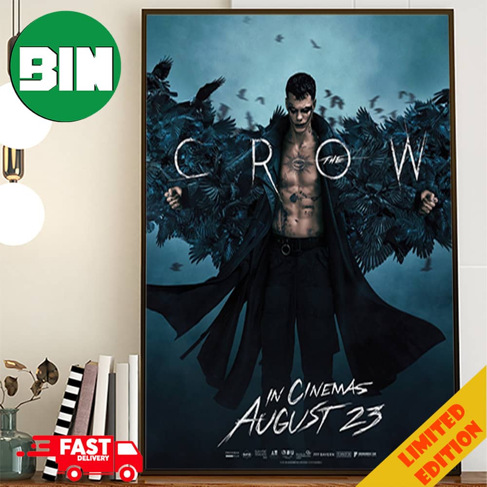 New Poster For The Crow In Cinemas August 23 2024 Bill Skarsgard Poster Canvas New Poster For The Crow In Cinemas August 23 2024 Bill Skarsgard Poster Canvas