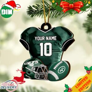 New York Jets NFL Sport Ornament Custom Name And Number 2023 Christmas Tree Decorations