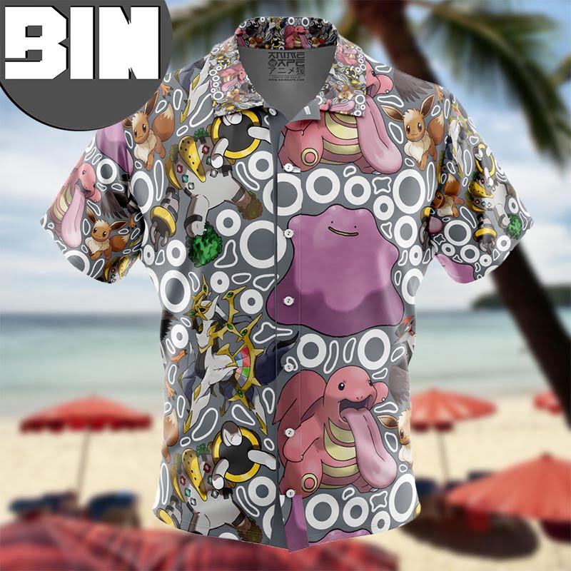 Normal Type Pokemon Pokemon Anime Hawaiian Shirt Normal Type Pokemon Pokemon Anime Hawaiian Shirt