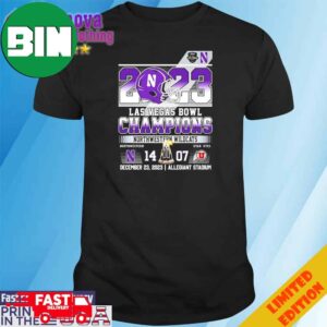 Northwestern Win 14-07 Utah Utes 2023 Las Vegas Bowl Champions T-Shirt